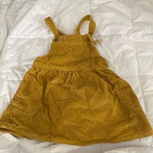 Zara baby girl 18-24 month pinafores. Mustard yellow and pinkish purple color.